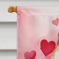 Akita My Valentine House Flag