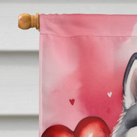 Alaskan Malamute My Valentine House Flag