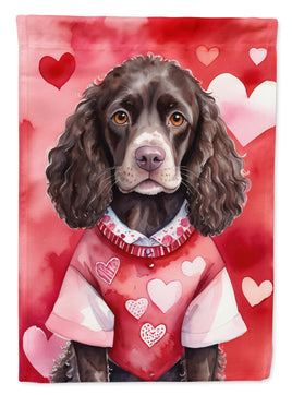 American Water Spaniel My Valentine House Flag