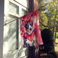 Australian Cattle Dog My Valentine House Flag