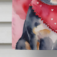 Australian Cattle Dog My Valentine House Flag