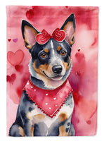 Australian Cattle Dog My Valentine House Flag