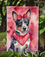 Australian Cattle Dog My Valentine Garden Flag