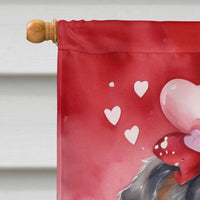 Australian Shepherd My Valentine House Flag