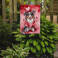 Australian Shepherd My Valentine Garden Flag