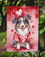 Australian Shepherd My Valentine Garden Flag