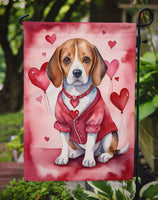 Beagle My Valentine Garden Flag