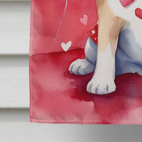 Beagle My Valentine House Flag