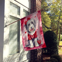 Bearded Collie My Valentine House Flag