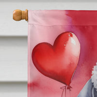 Bedlington Terrier My Valentine House Flag