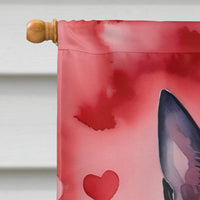 Belgian Malinois My Valentine House Flag