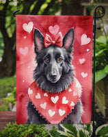 Belgian Sheepdog My Valentine Garden Flag