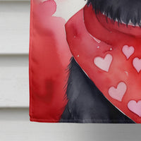 Belgian Sheepdog My Valentine House Flag