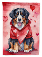 Bernese Mountain Dog My Valentine House Flag