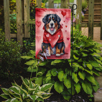 Bernese Mountain Dog My Valentine Garden Flag