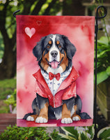 Bernese Mountain Dog My Valentine Garden Flag