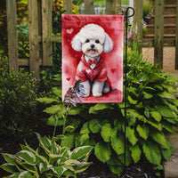 Bichon Frise My Valentine Garden Flag