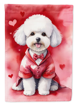 Bichon Frise My Valentine Garden Flag