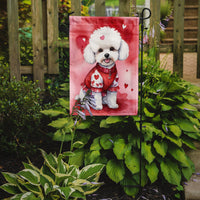 Bichon Frise My Valentine Garden Flag