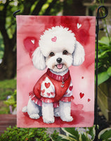 Bichon Frise My Valentine Garden Flag