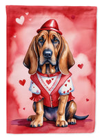 Bloodhound My Valentine House Flag