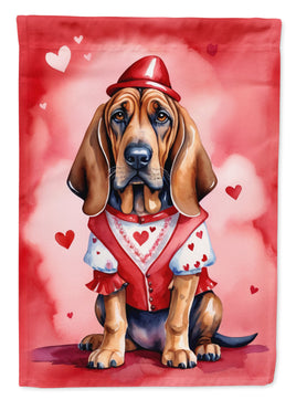 Bloodhound My Valentine House Flag