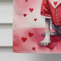 Chinese Crested My Valentine House Flag