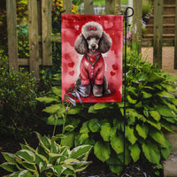 Chocolate Poodle My Valentine Garden Flag