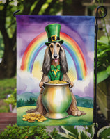 Afghan Hound St Patrick's Day Garden Flag