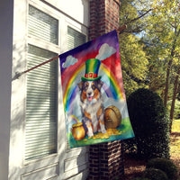 Australian Shepherd St Patrick's Day House Flag