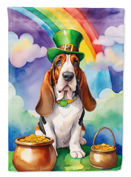 Basset Hound St Patrick's Day House Flag