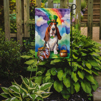 Basset Hound St Patrick's Day Garden Flag