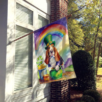 Basset Hound St Patrick's Day House Flag