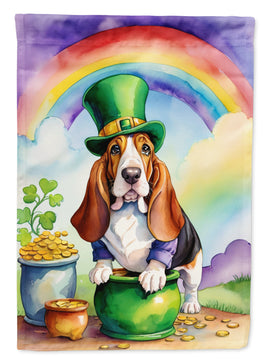 Basset Hound St Patrick's Day House Flag