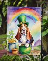 Basset Hound St Patrick's Day Garden Flag