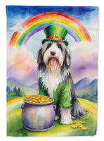 Bearded Collie St Patrick's Day House Flag