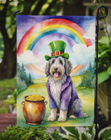 Bergamasco Sheepdog St Patrick's Day Garden Flag