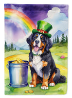 Bernese Mountain Dog St Patrick's Day House Flag