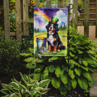 Bernese Mountain Dog St Patrick's Day Garden Flag