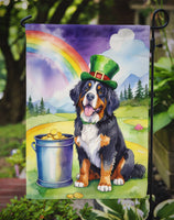 Bernese Mountain Dog St Patrick's Day Garden Flag