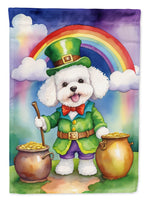 Bichon Frise St Patrick's Day House Flag