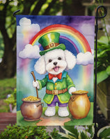 Bichon Frise St Patrick's Day Garden Flag