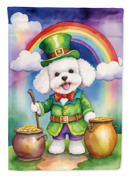 Bichon Frise St Patrick's Day Garden Flag