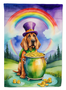 Bloodhound St Patrick's Day Garden Flag