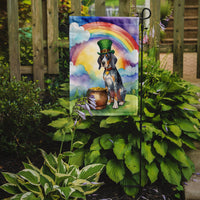 Bluetick Coonhound St Patrick's Day Garden Flag