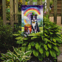 Border Collie St Patrick's Day Garden Flag