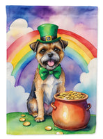 Border Terrier St Patrick's Day House Flag