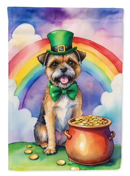 Border Terrier St Patrick's Day House Flag