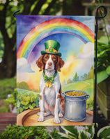 Brittany Spaniel St Patrick's Day Garden Flag