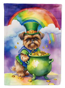 Brussels Griffon St Patrick's Day House Flag